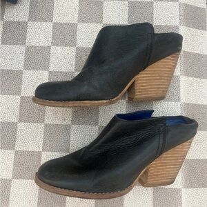 Jeffrey Campbell Black and Brown Ankle Booties with Chunky Heel